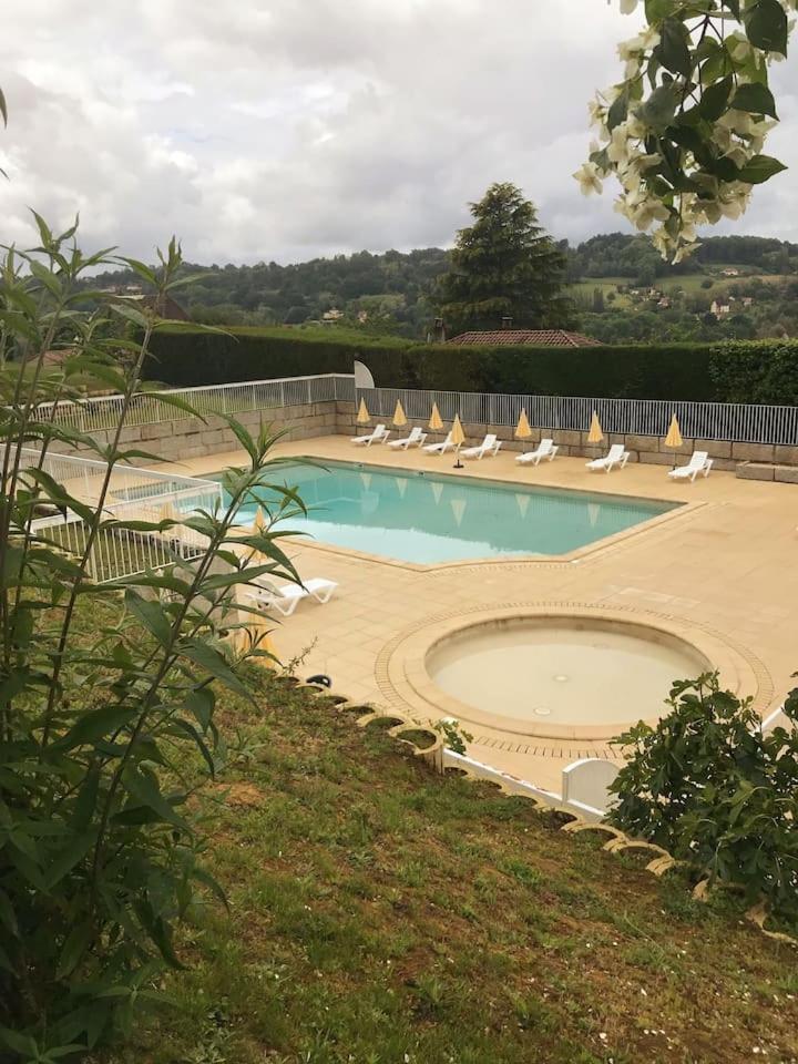 Le N5 Des Hauts De Sarlat Apt Duplex Clim, Piscine, Parking Esterno foto