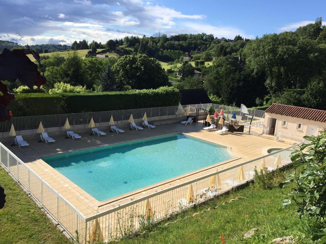 Le N5 Des Hauts De Sarlat Apt Duplex Clim, Piscine, Parking Esterno foto